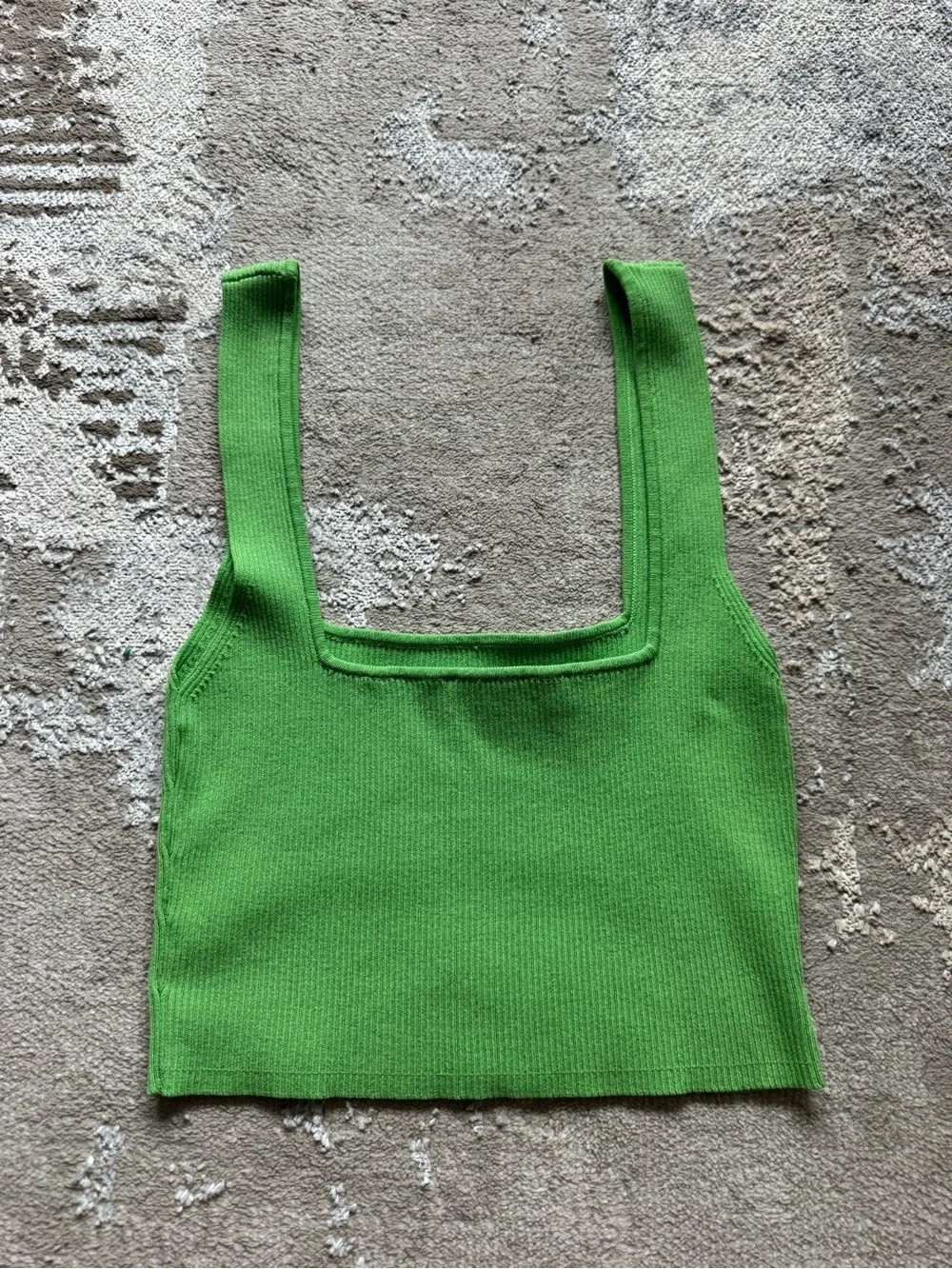 Zara Neon Green Ribbed Tank - Picture 4 of 4